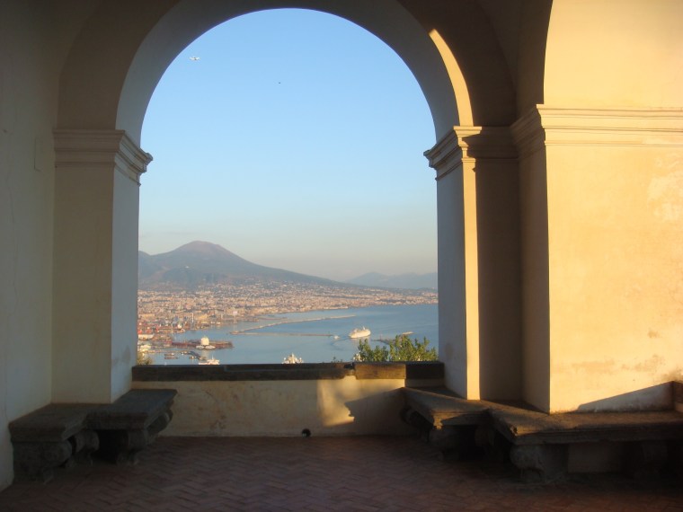 A room with a view from The cloisters of San Martino in Naples  