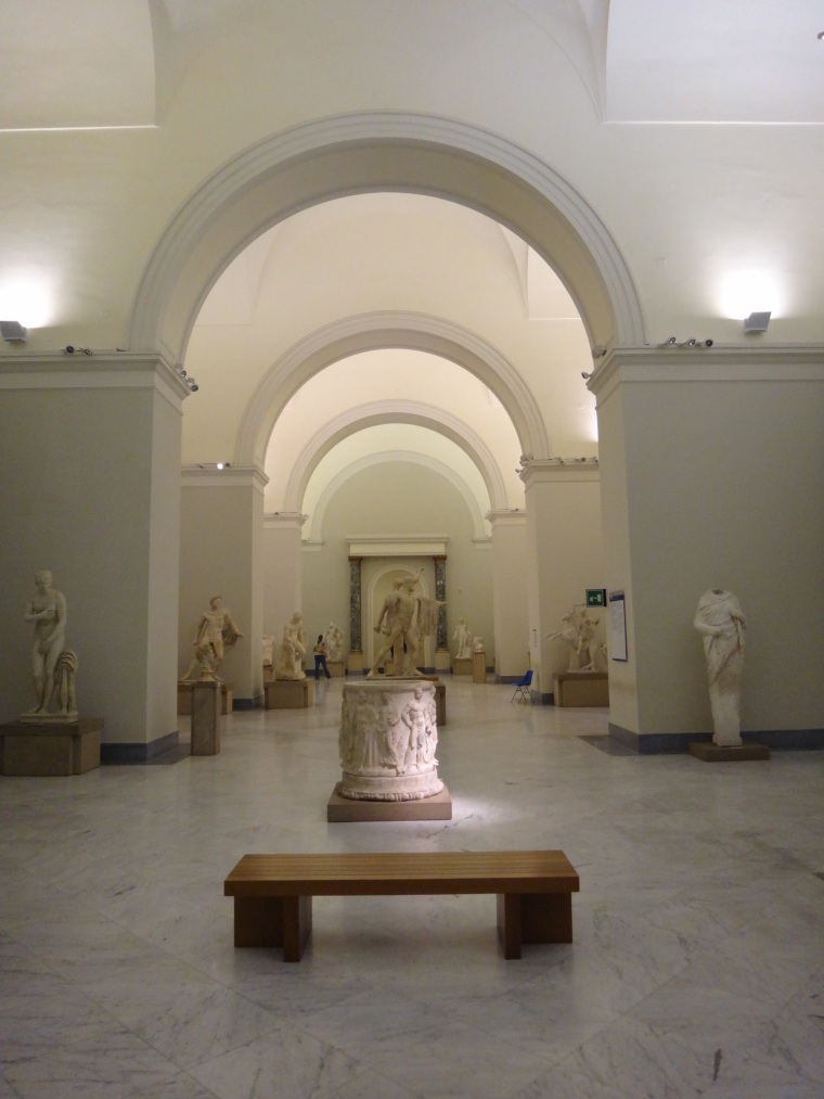 Many sculptures from Pompeii and Herculaneum were removed from the original site and placed at the Archaeological Museum of Naples, Pompeiian mosaics and frescoes are also  preserved in the Museum and date from the 2nd century BC to AD 79.