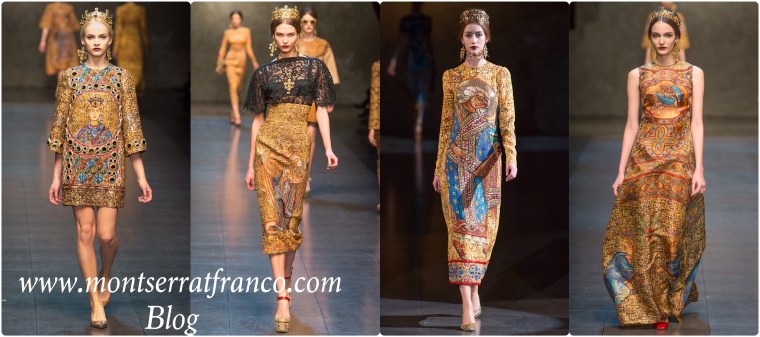 The sumptuous gold-thread embroidery, religious and devotional hand work as seen on the Monreale Cathedral in Palermo with the most stupendous Byzantine mosaics. 