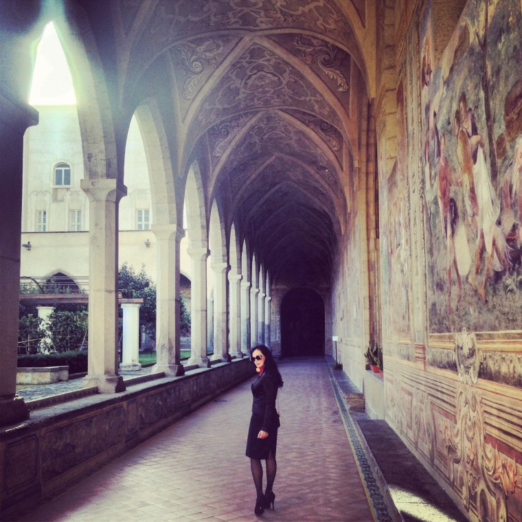 In Dolce & Gabbana tailored suit during one of my visits to Southern Italy. 